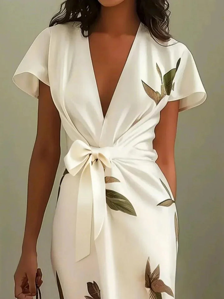 Aura | Satin Botanical Dress