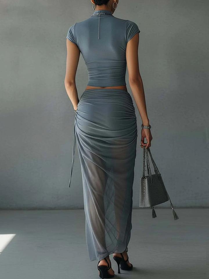 Abigail | Plavi slim set