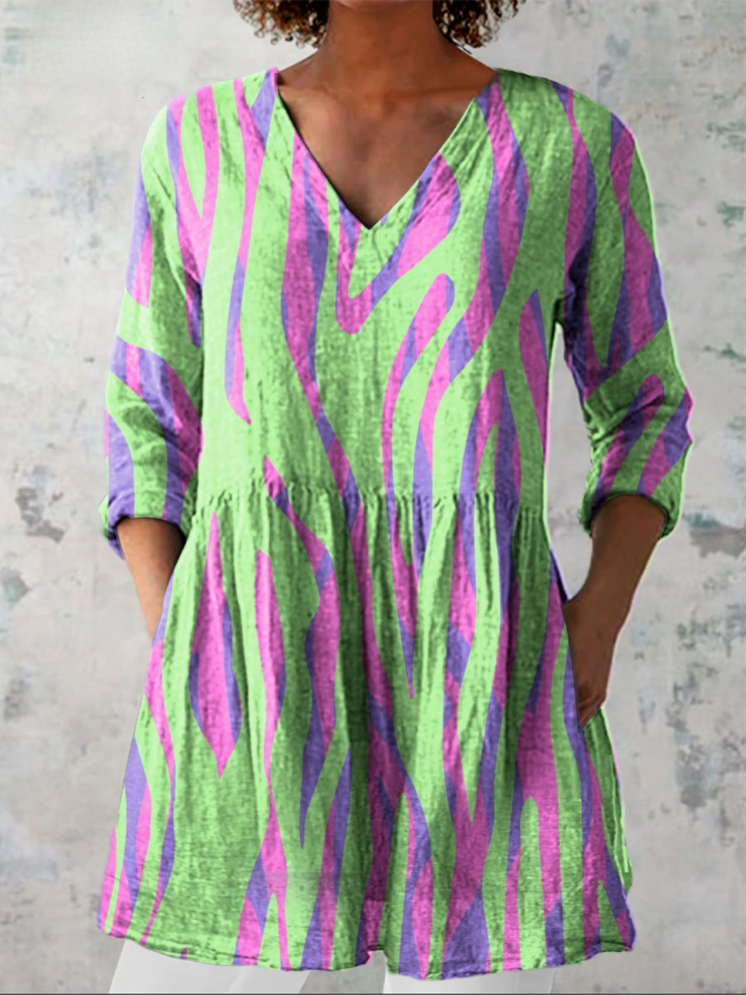 Oceane | Duga bluza s V-izrezom