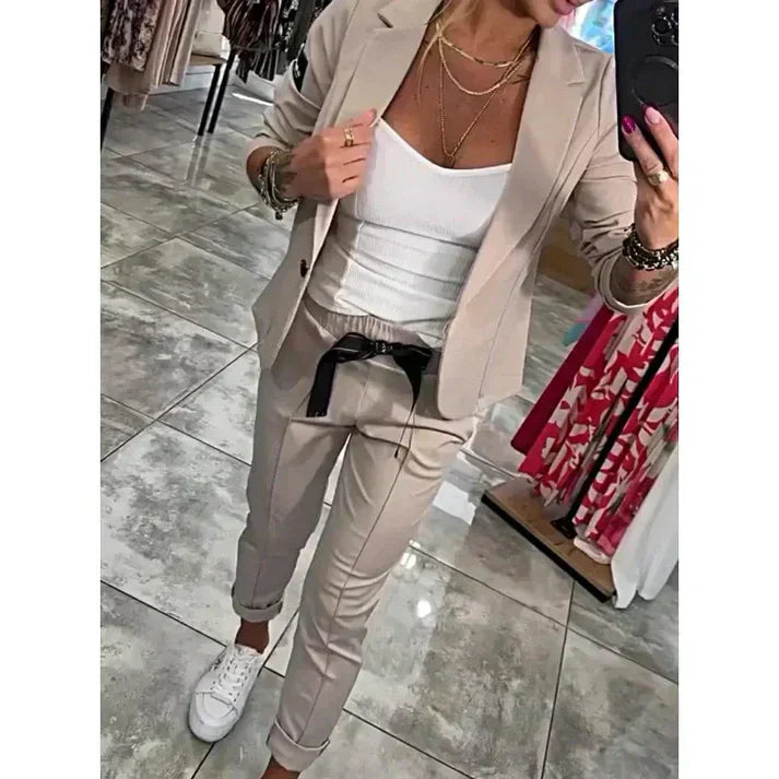 Vendula™ | Elegantni dvodijelni set s blazerom i jogger hlačama