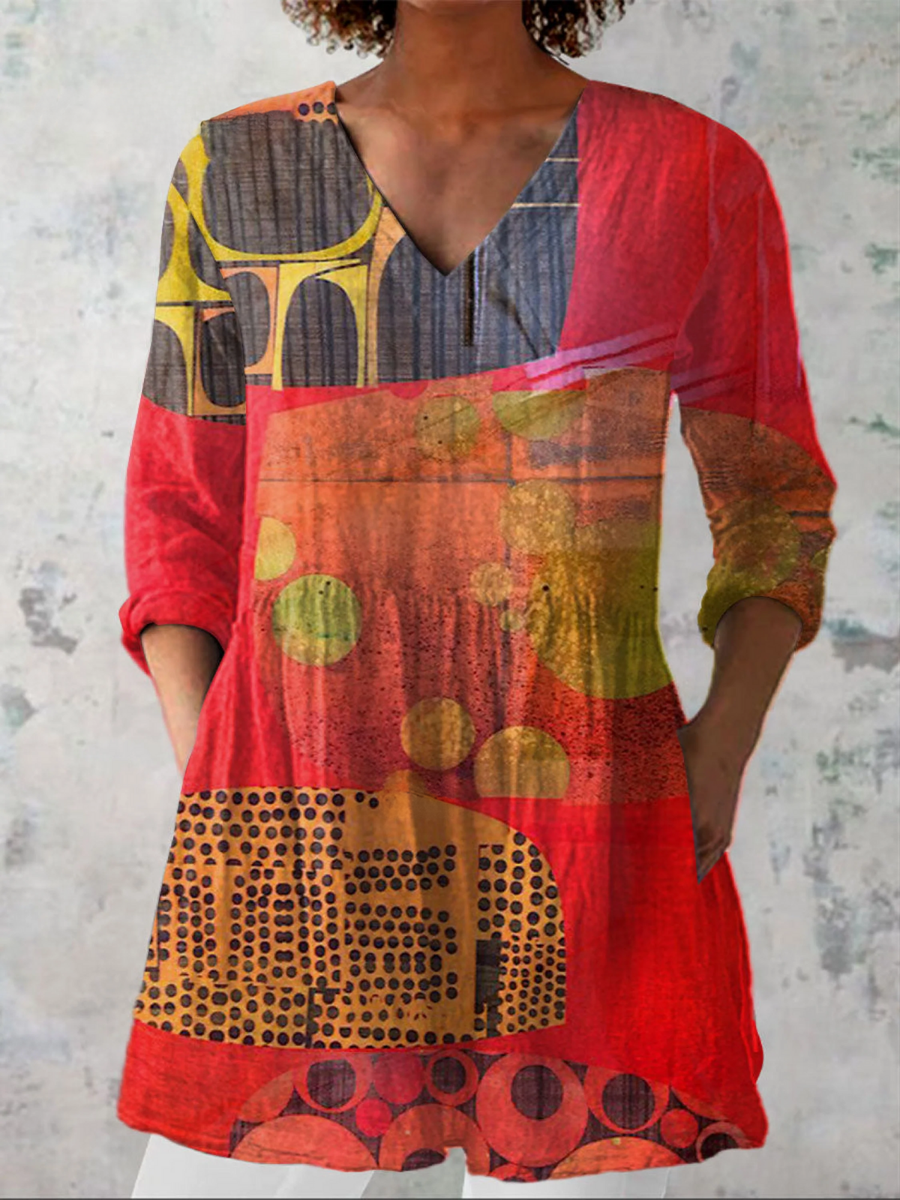 Lucie | Duga bluza s V-izrezom