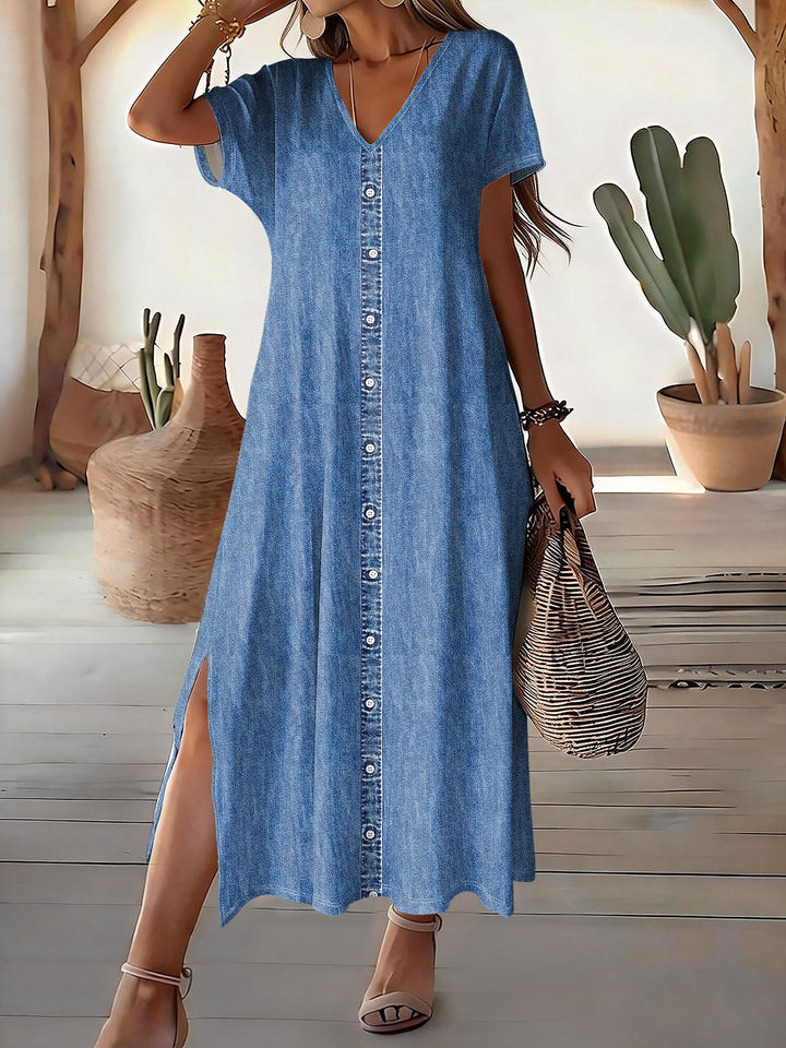 Helen | Stylish retro denim dress
