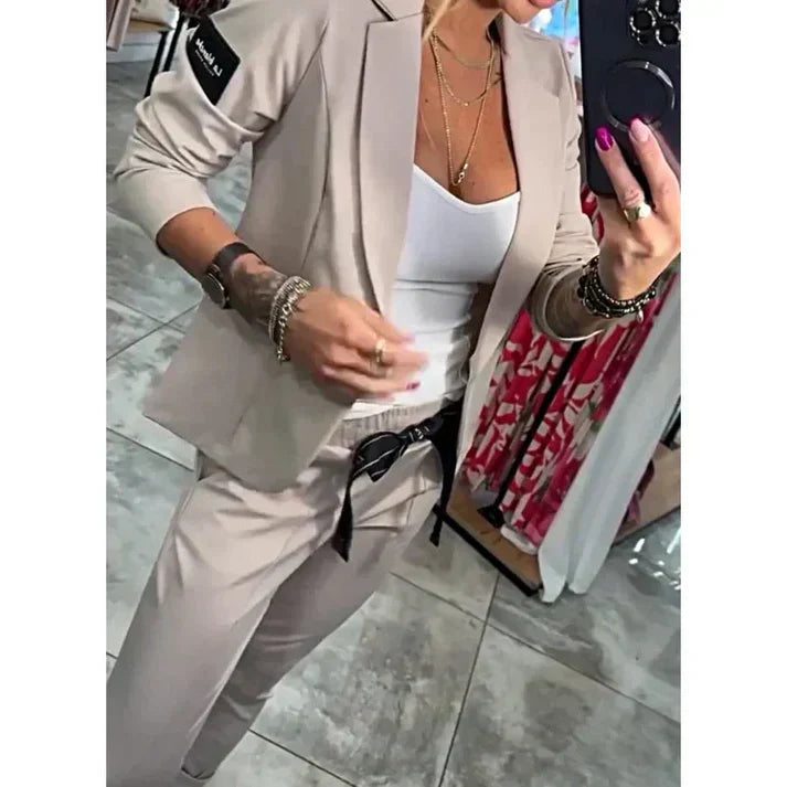 Vendula™ | Elegantni dvodijelni set s blazerom i jogger hlačama