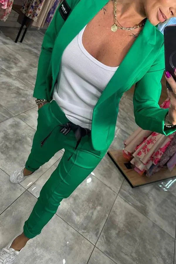 Vendula™ | Elegantni dvodijelni set s blazerom i jogger hlačama