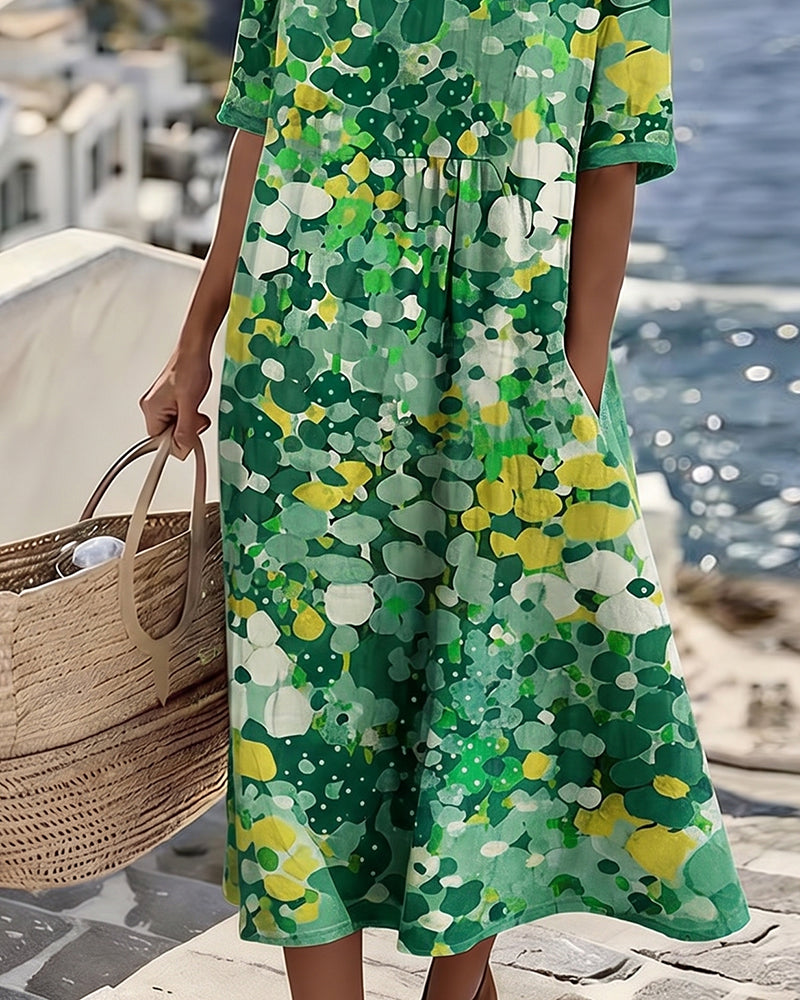 Flora | Ležerna cvjetna midi haljina