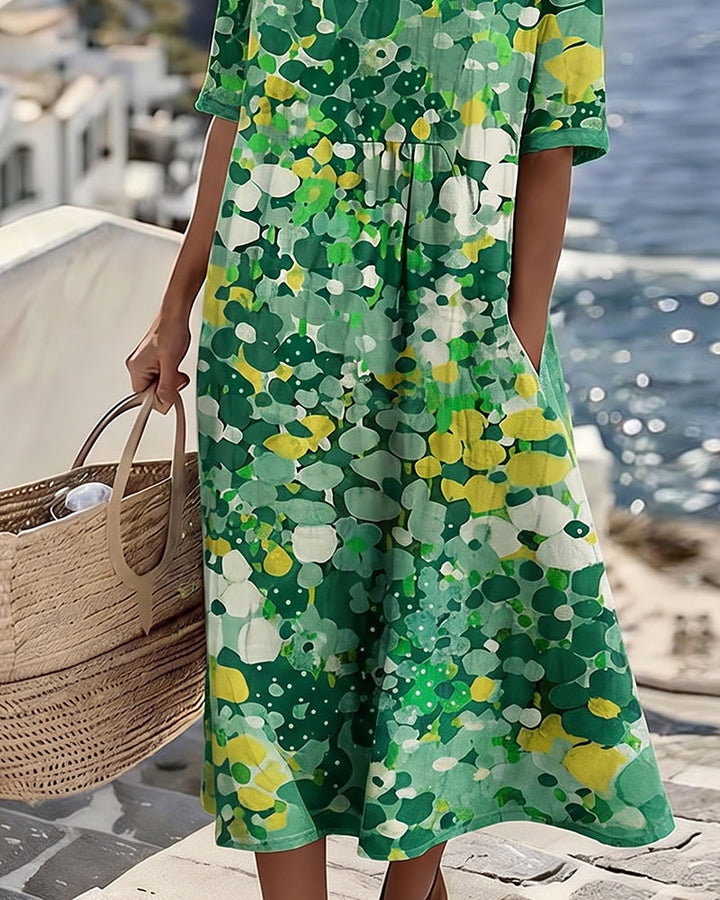 Flora | Ležerna cvjetna midi haljina