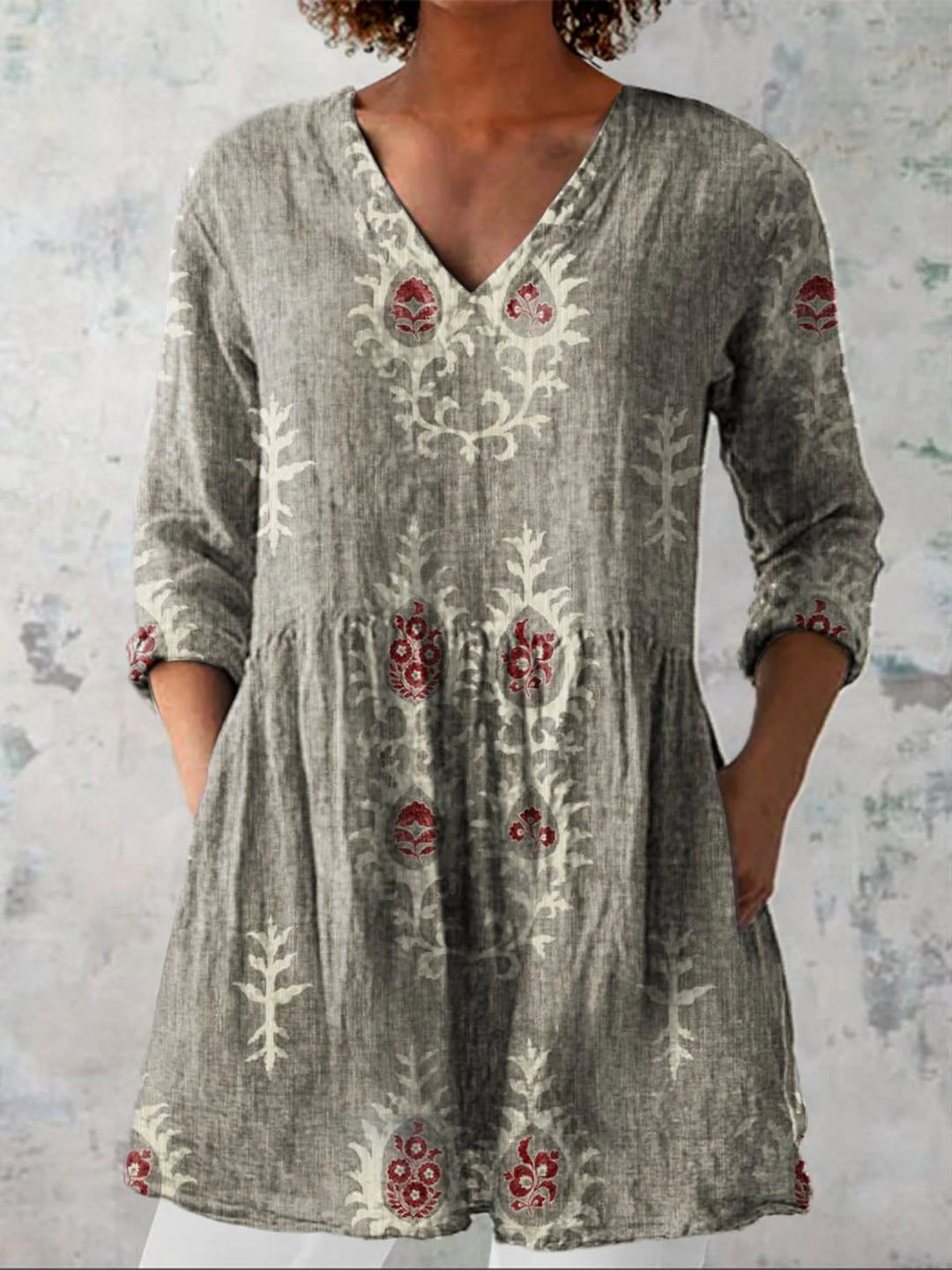 Elise | Duga bluza s V izrezom