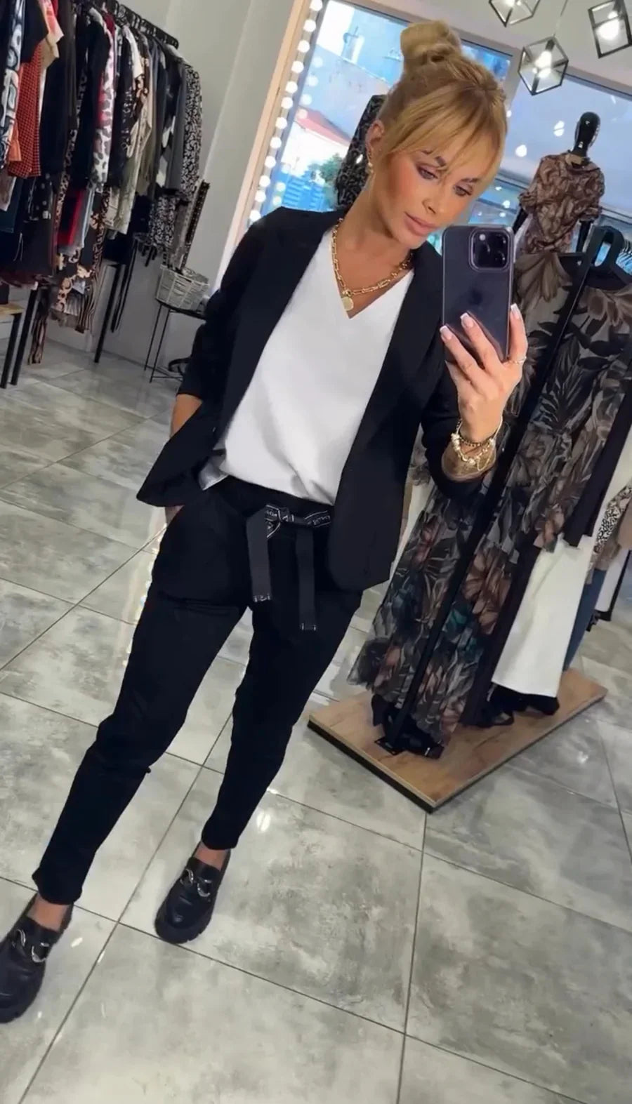 Vendula™ | Elegantni dvodijelni set s blazerom i jogger hlačama