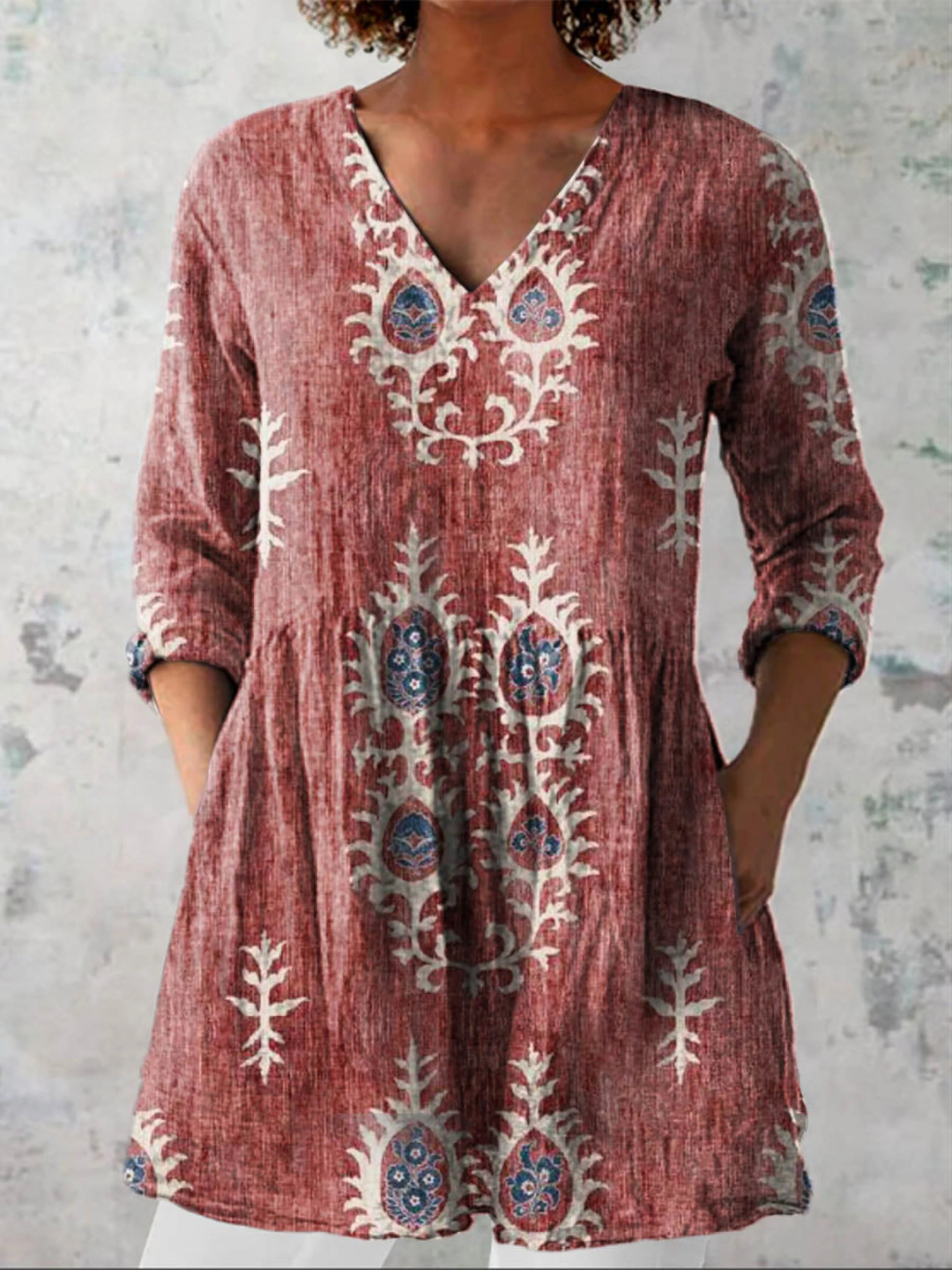 Elise | Duga bluza s V izrezom