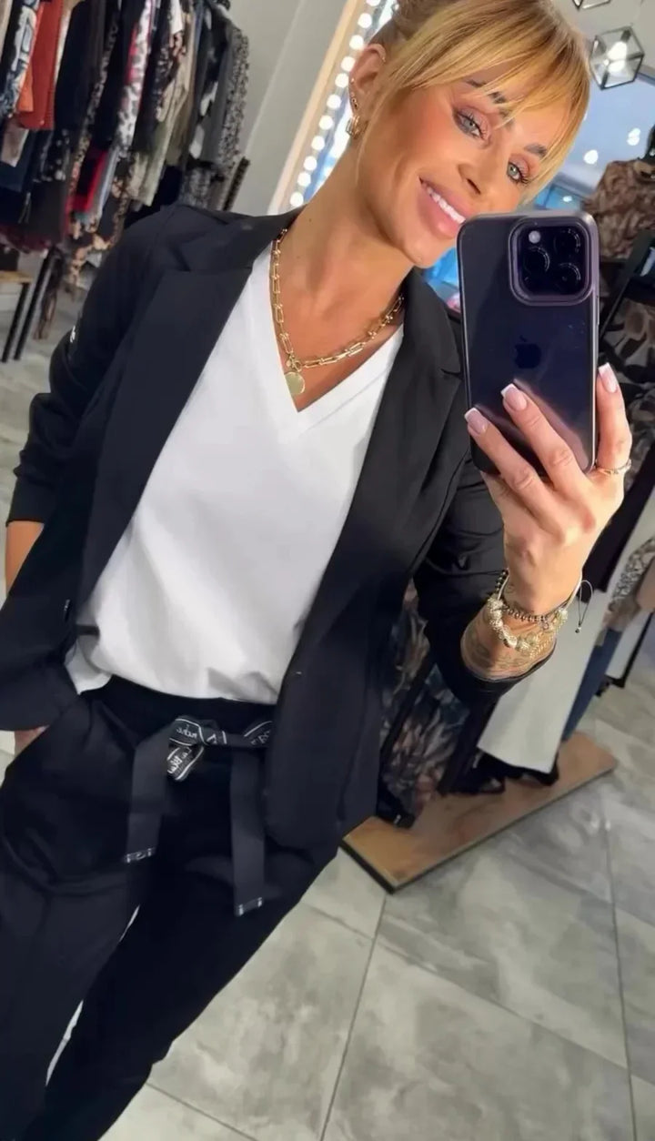Vendula™ | Elegantni dvodijelni set s blazerom i jogger hlačama
