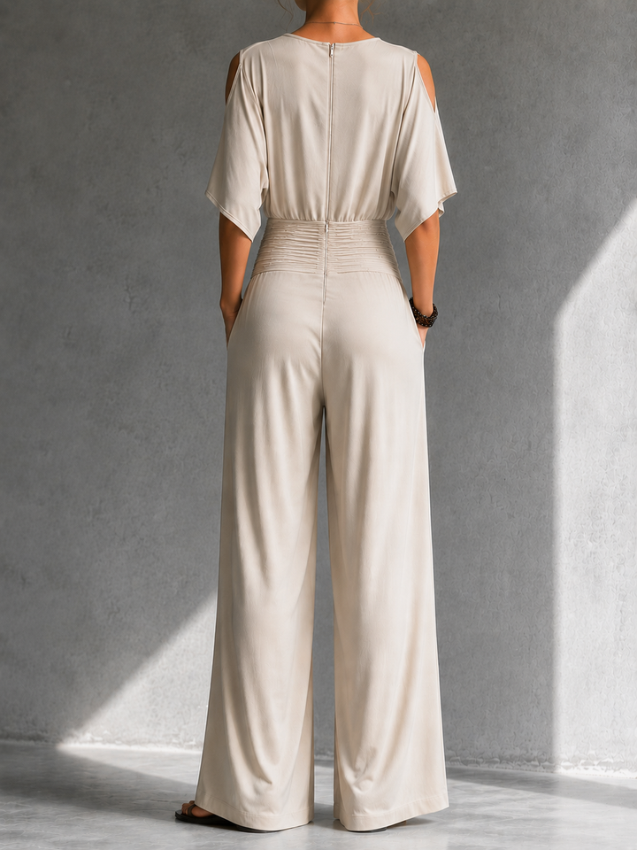 Valerie™ | Elegantan kombinezon s V-izrezom i širokim nogavicama