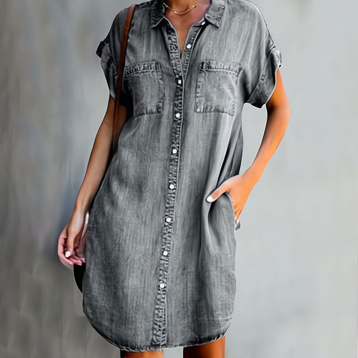 Helen | Button-through shirt dress