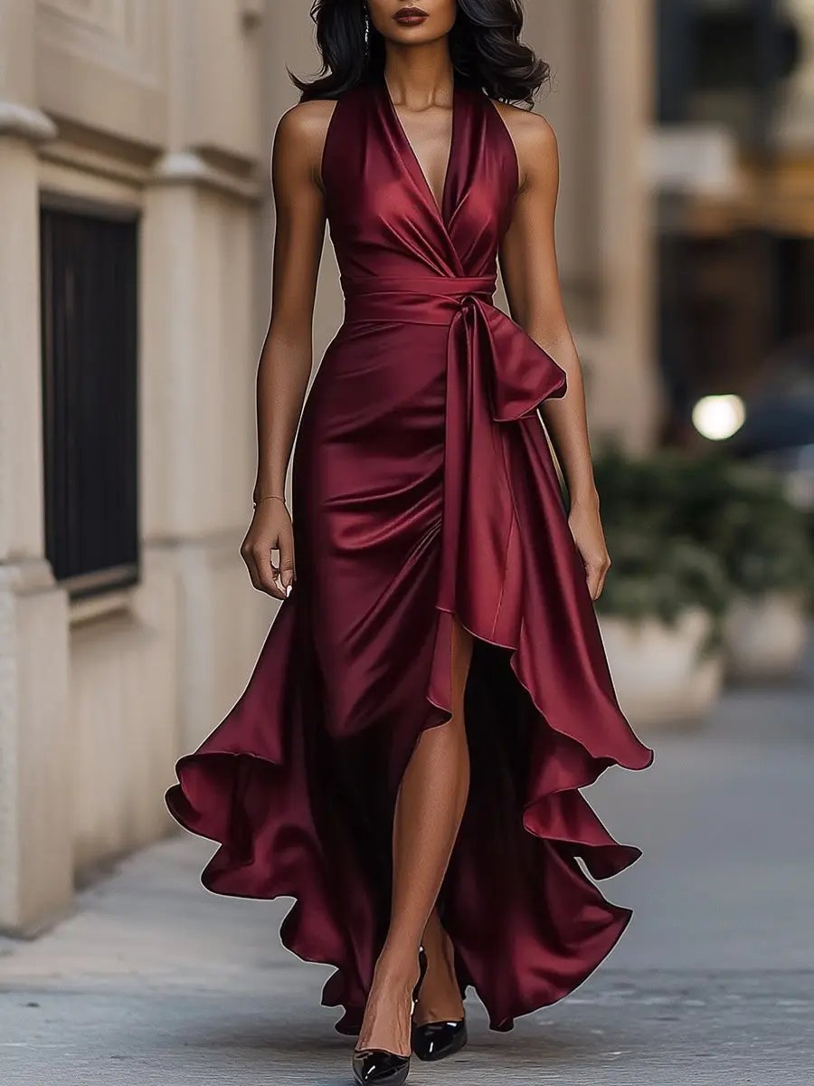 Audrey™ | Elegantna večernja haljina s halter ovratnikom