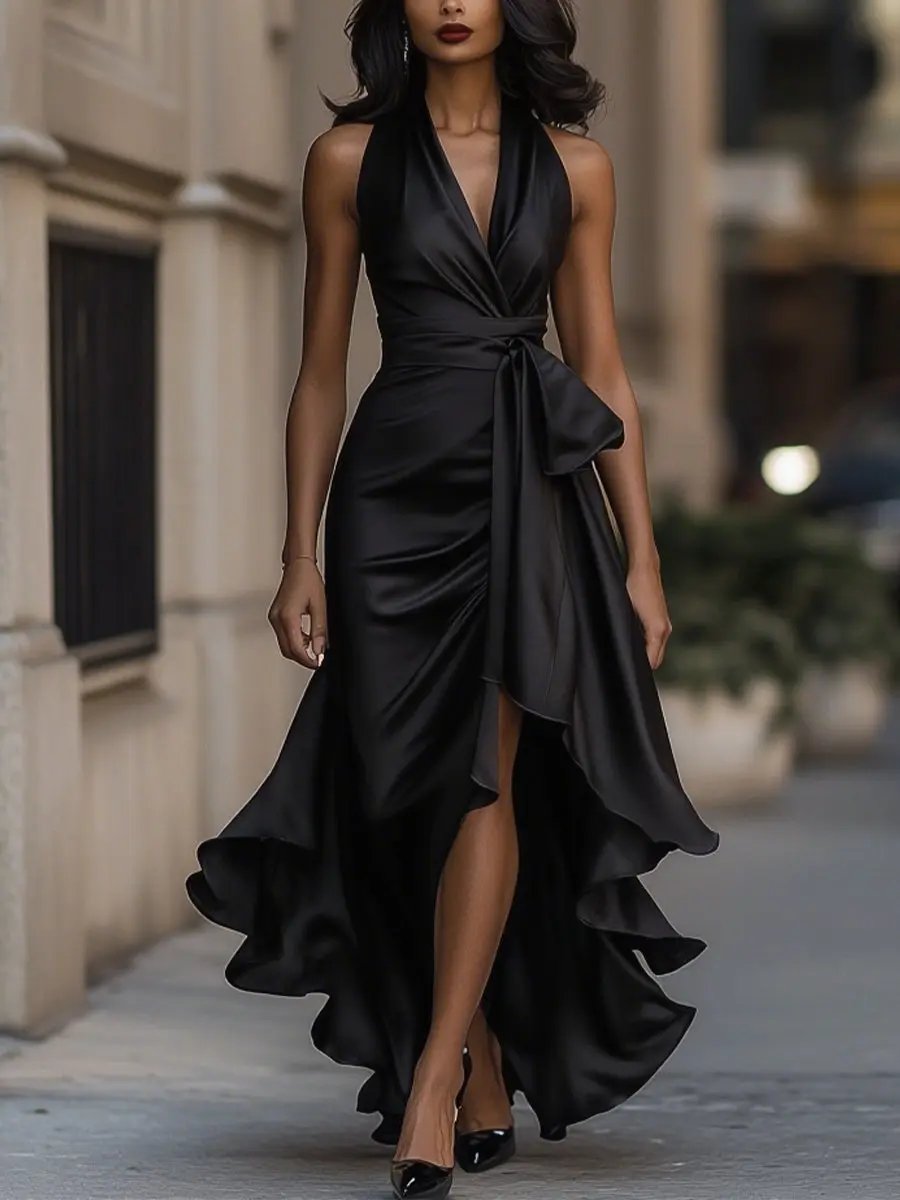 Audrey™ | Elegantna večernja haljina s halter ovratnikom