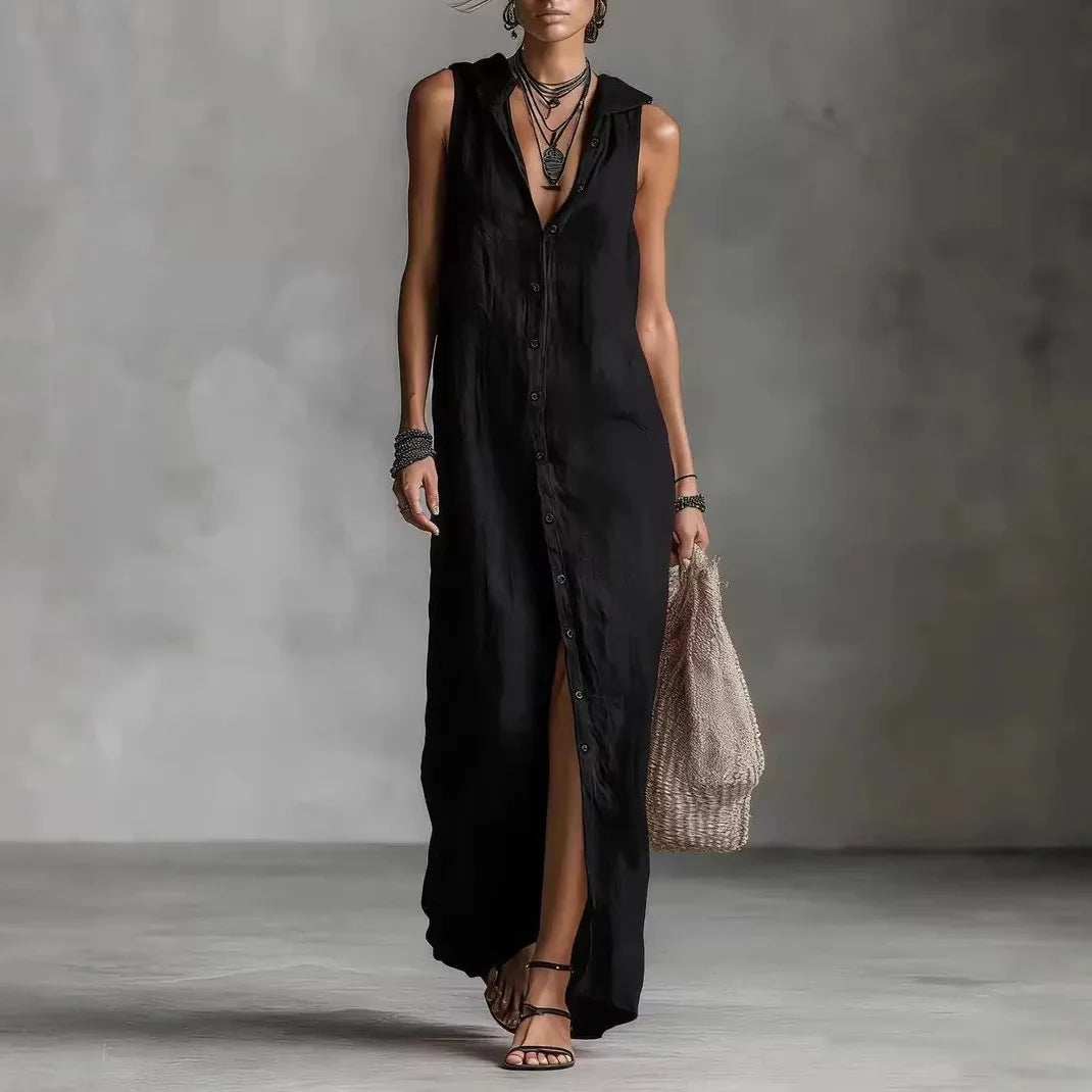 Penélope | Elegantna i ležerna midi haljina s V-izrezom