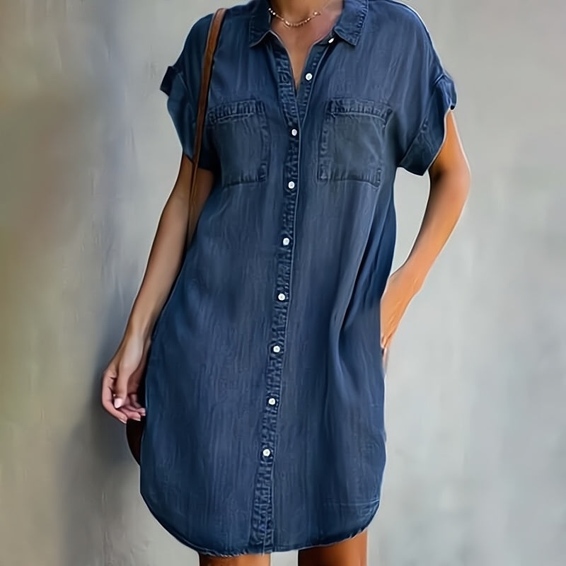Helen | Button-through shirt dress