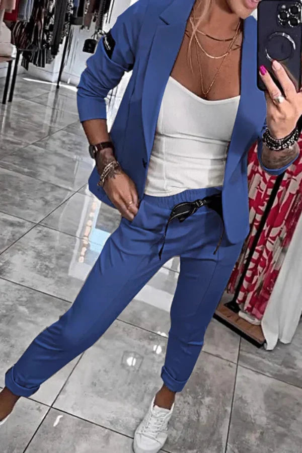 Vendula™ | Elegantni dvodijelni set s blazerom i jogger hlačama