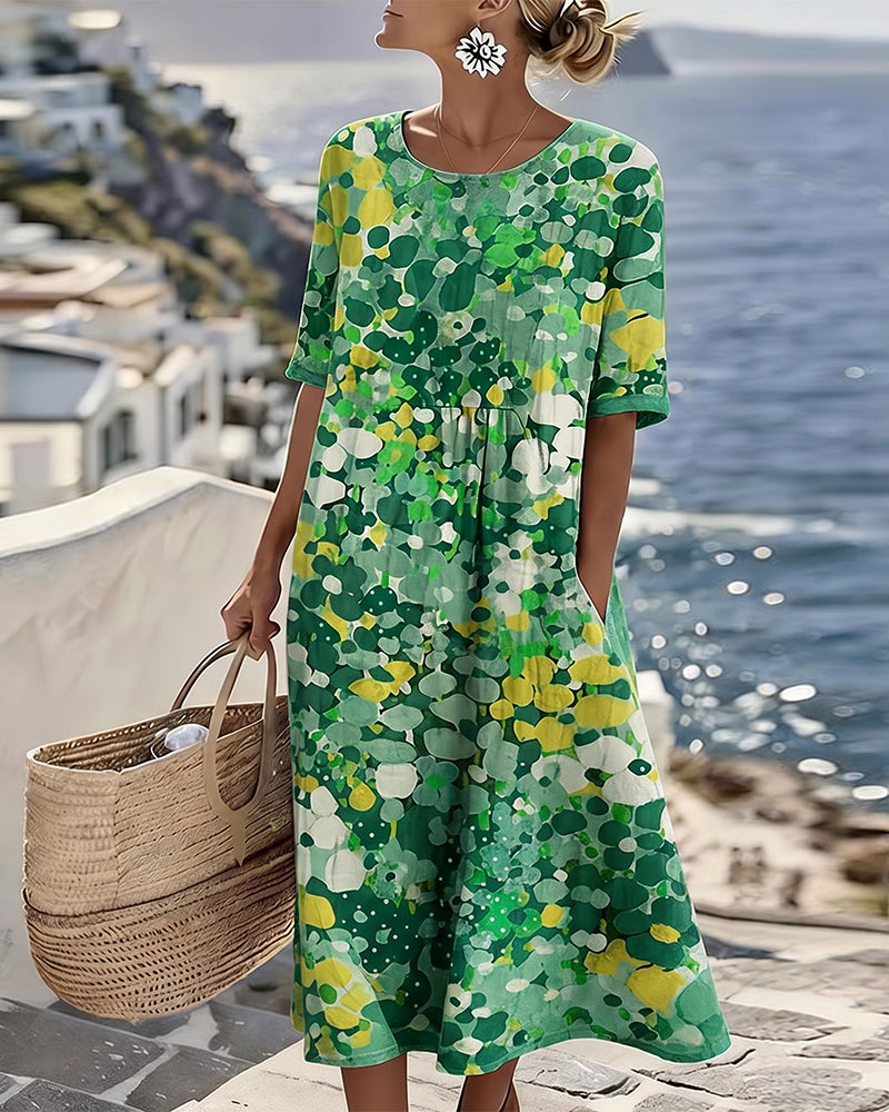 Flora | Ležerna cvjetna midi haljina