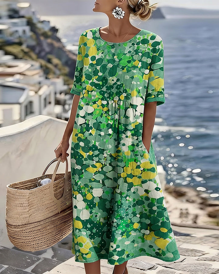 Flora | Ležerna cvjetna midi haljina