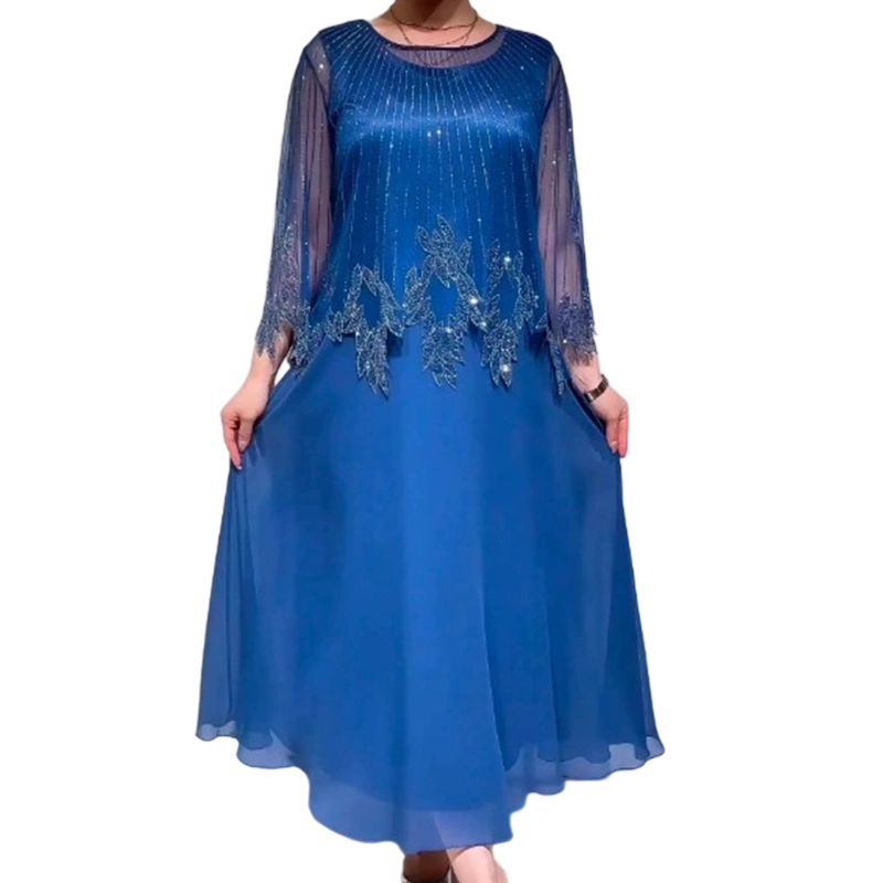 Isabella™ | Elegantna midi haljina s prozirnim rukavima i nježnim detaljima