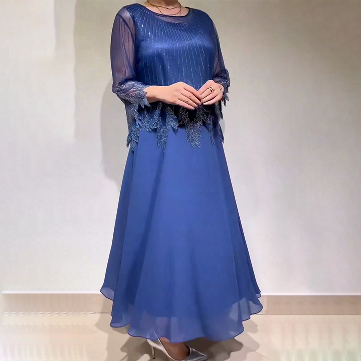 Isabella™ | Elegantna midi haljina s prozirnim rukavima i nježnim detaljima