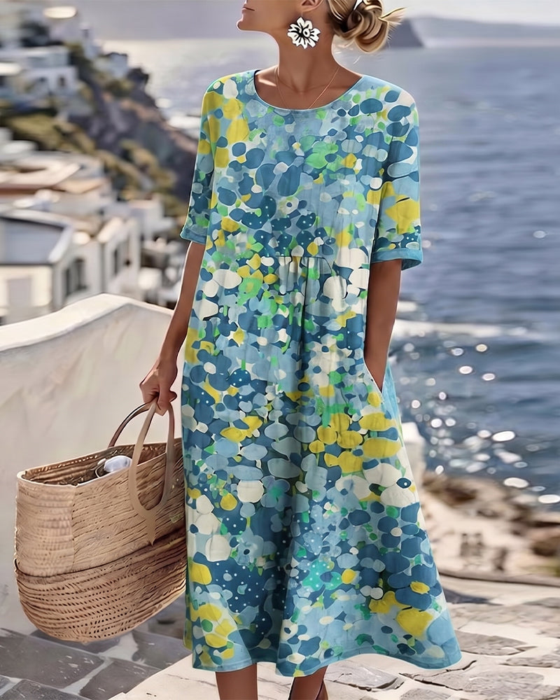 Flora | Ležerna cvjetna midi haljina