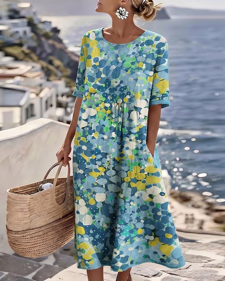 Flora | Ležerna cvjetna midi haljina