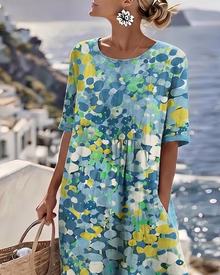 Flora | Ležerna cvjetna midi haljina