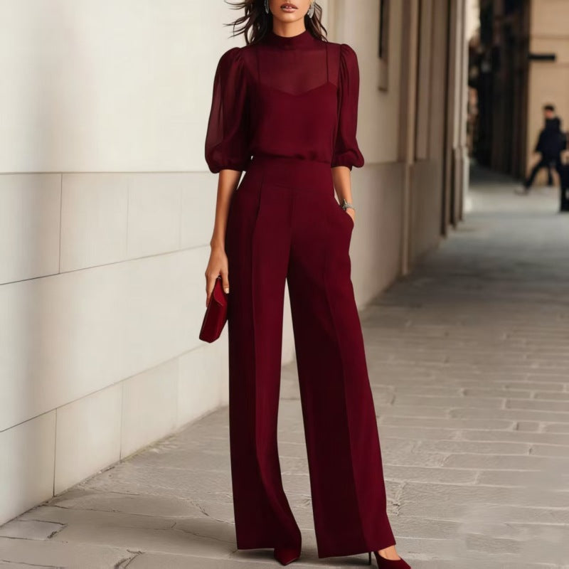 Adéla™ | Elegantni trodijelni komplet s kardiganom, topom i hlačama