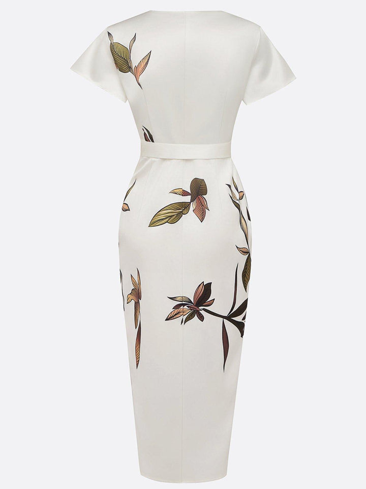 Aura | Satin Botanical Dress