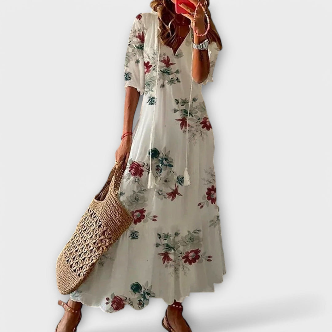Aria™ | Boho maksi haljina s podesivim strukom